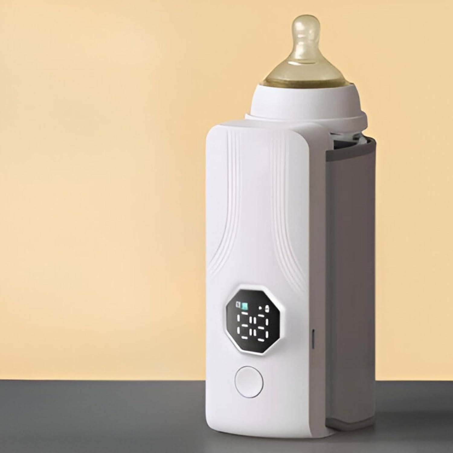 Portable Rechargeable Baby Bottle Warmer | Fast 1-Min Heating, USB Powered, 6 Temperature Levels – Mini & Travel-Friendly Milk Heater for Babies